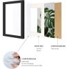 imageEgofine 18x24 Solid Wood Picture Frame Covered by Plexiglass Matted for 16x20 White  Wall Mounting Hanging Poster Frame Vertically or HorizontallyBlack