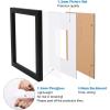 imageEgofine 18x24 Solid Wood Picture Frame Covered by Plexiglass Matted for 16x20 White  Wall Mounting Hanging Poster Frame Vertically or HorizontallyBlack